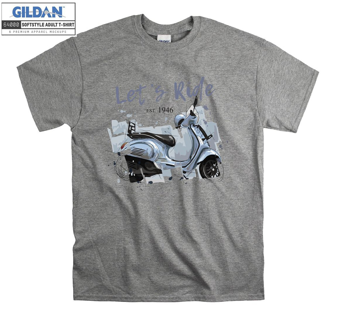 Let's ride classic small motor figure T-shirt