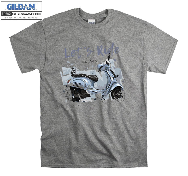 Let's ride classic small motor figure T-shirt