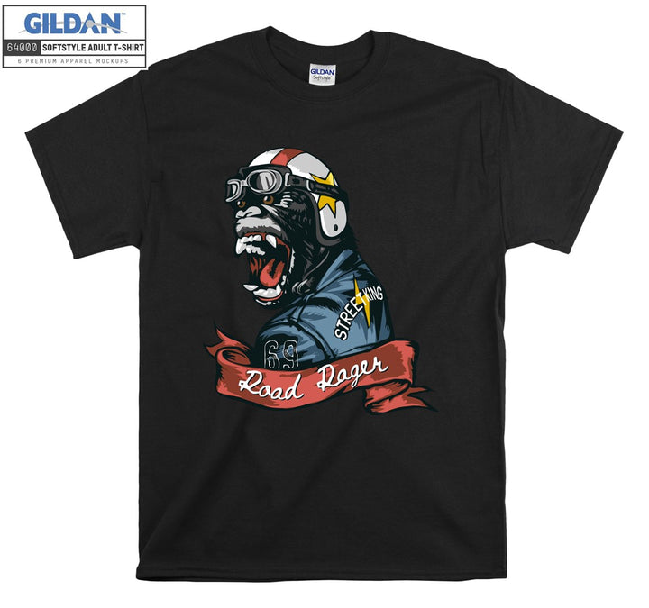 Angry monkey road rager figure T-shirt