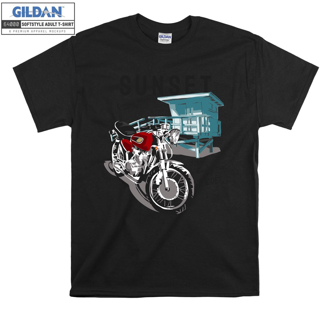 Sunset motorcycle figure T-shirt