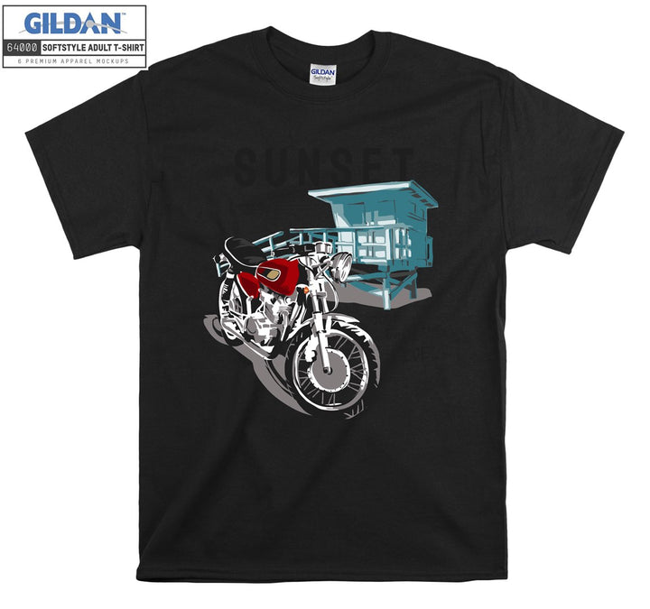 Sunset motorcycle figure T-shirt