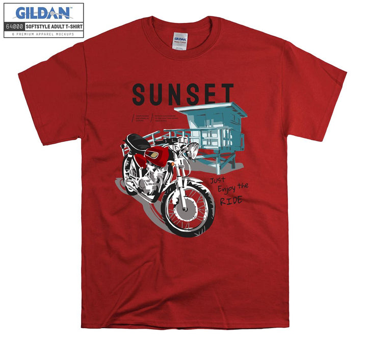 Sunset motorcycle figure T-shirt