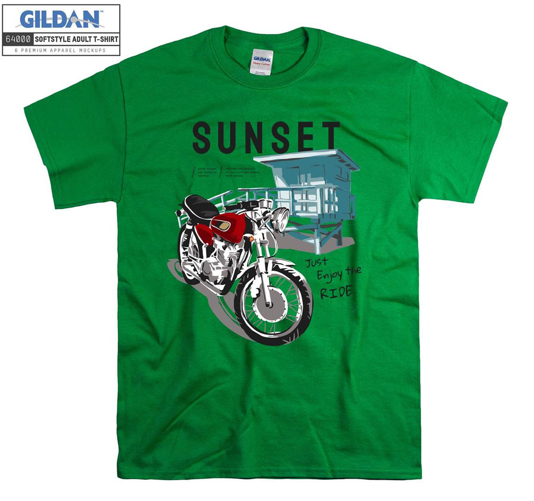 Sunset motorcycle figure T-shirt