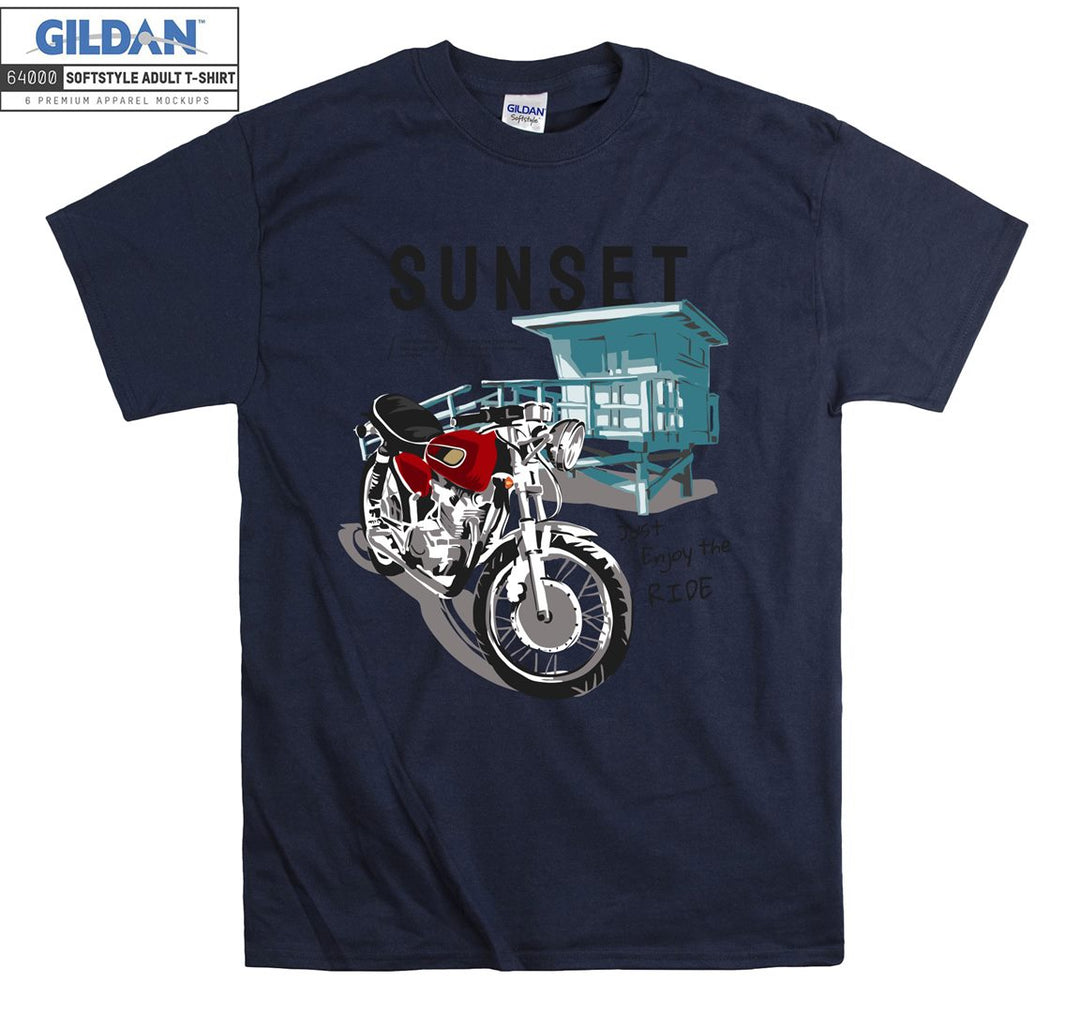 Sunset motorcycle figure T-shirt