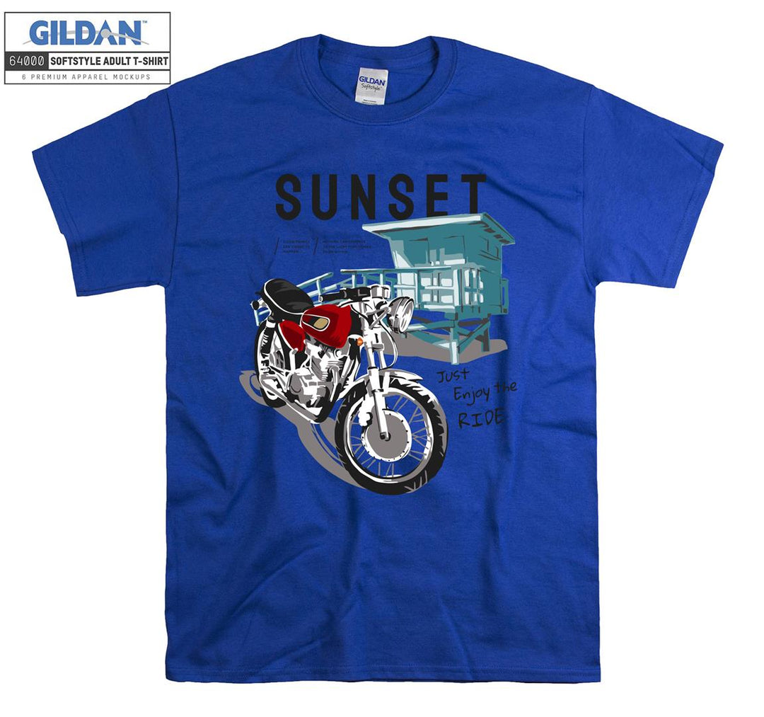 Sunset motorcycle figure T-shirt