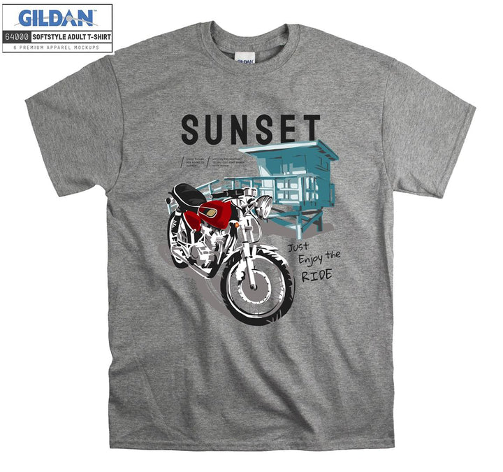 Sunset motorcycle figure T-shirt