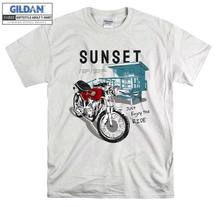 Sunset motorcycle figure T-shirt