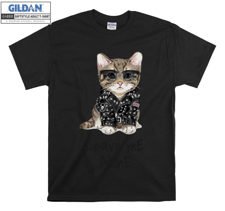 Leave me alone cat figure T-shirt