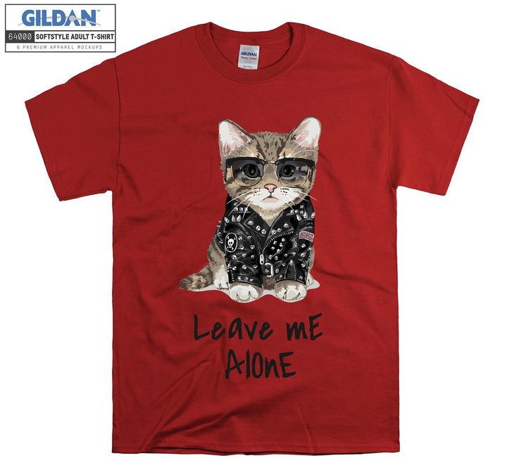 Leave me alone cat figure T-shirt