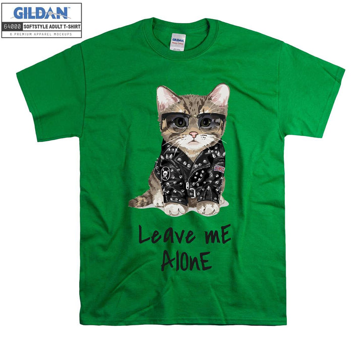 Leave me alone cat figure T-shirt