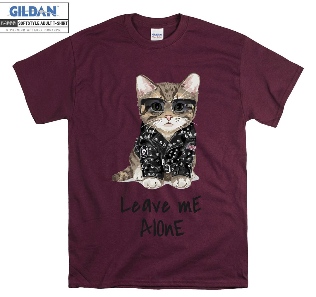 Leave me alone cat figure T-shirt