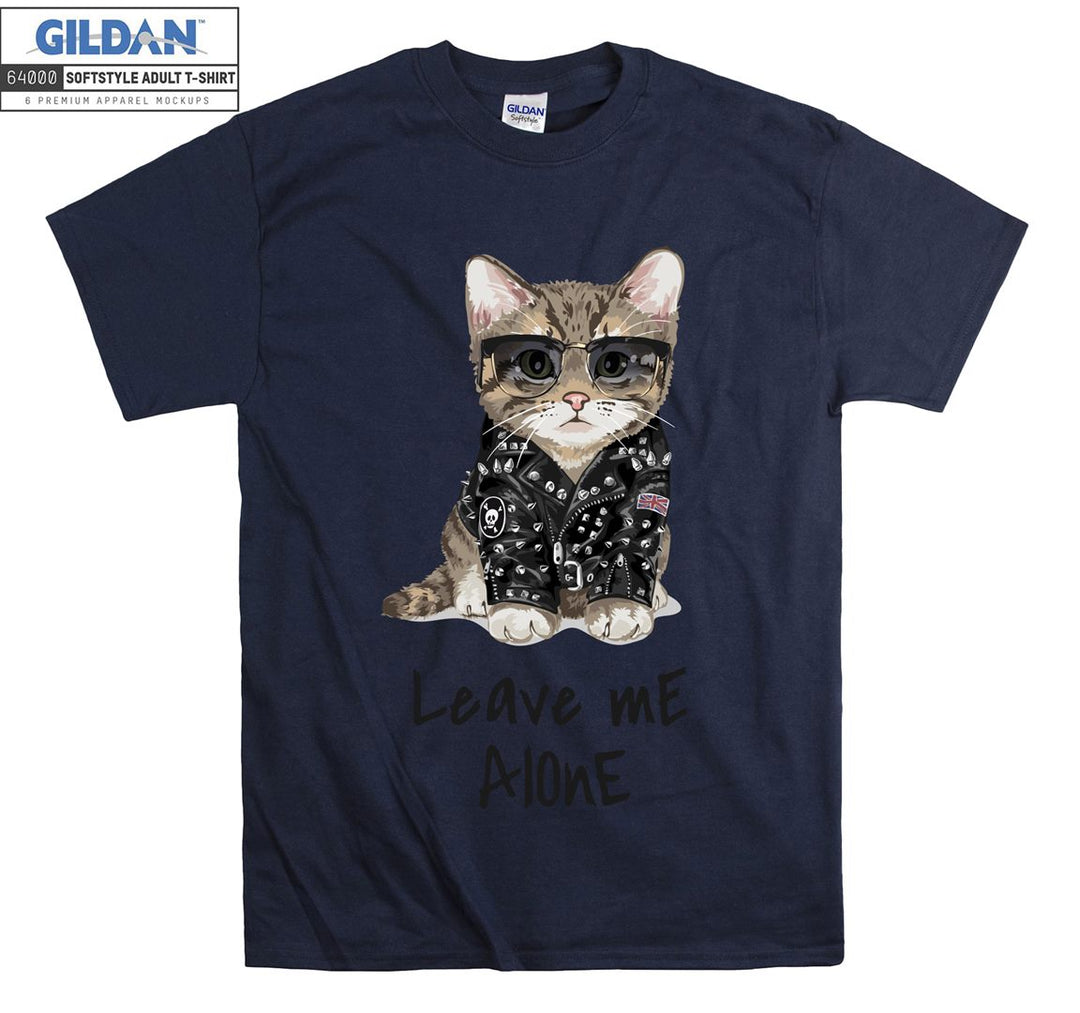 Leave me alone cat figure T-shirt