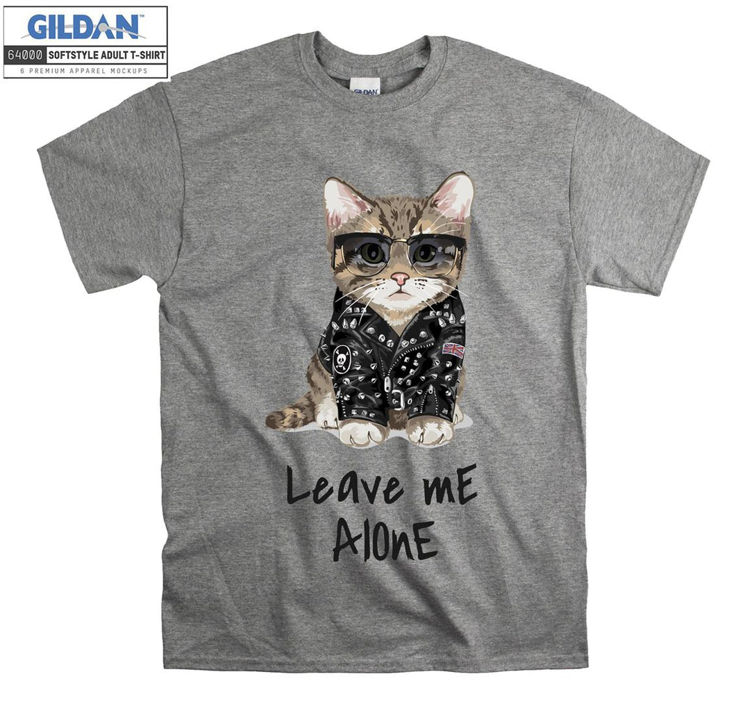 Leave me alone cat figure T-shirt