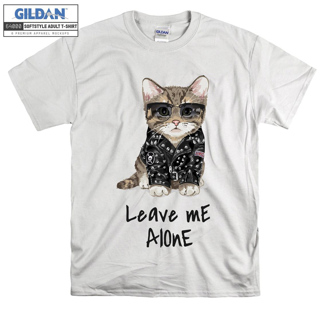 Leave me alone cat figure T-shirt