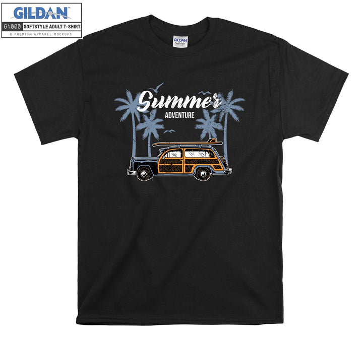 Summer Adventure Car Figure T-shirt