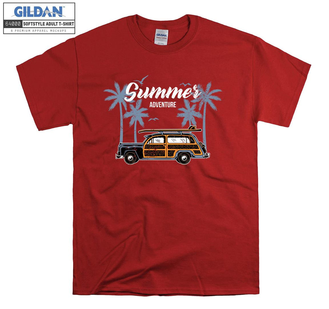 Summer Adventure Car Figure T-shirt