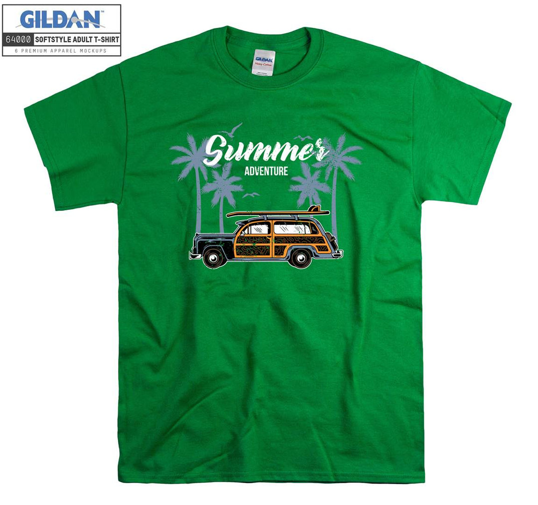 Summer Adventure Car Figure T-shirt