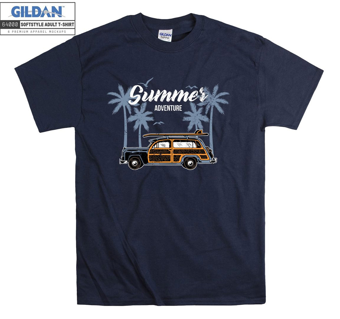 Summer Adventure Car Figure T-shirt