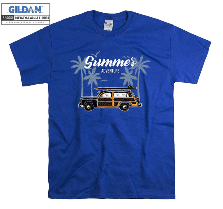 Summer Adventure Car Figure T-shirt