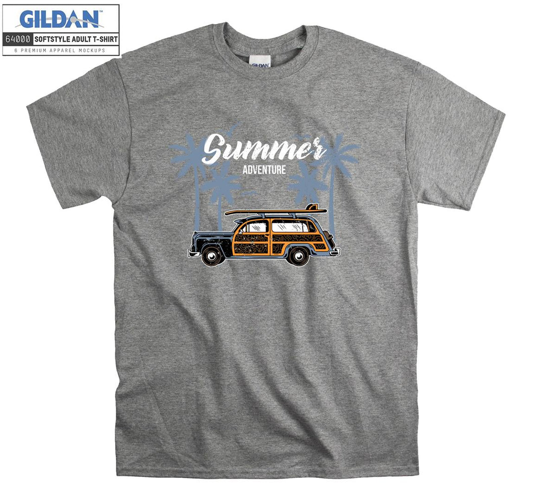 Summer Adventure Car Figure T-shirt