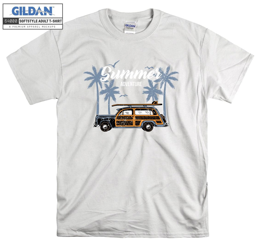 Summer Adventure Car Figure T-shirt