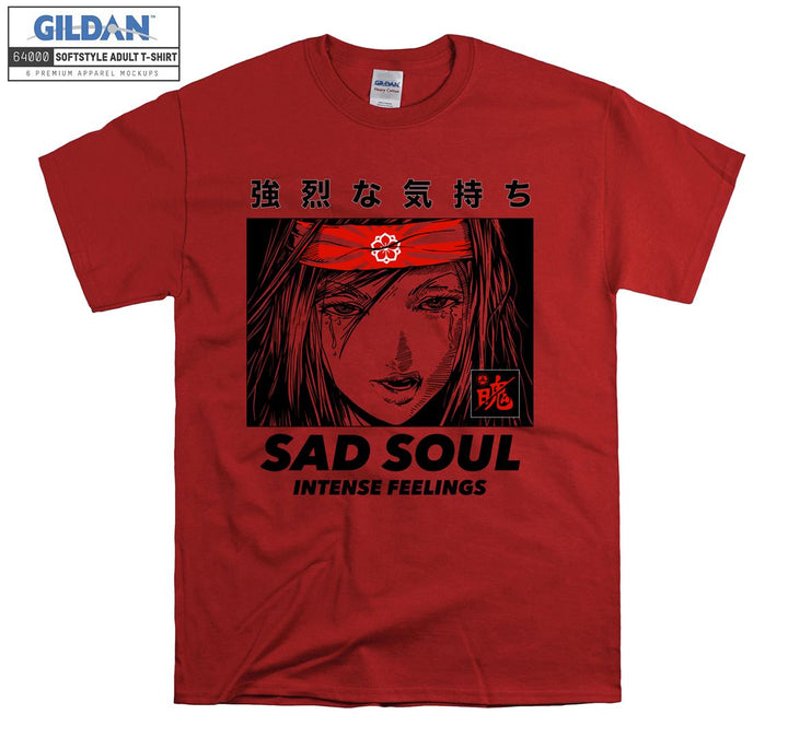 Anime Character Sad Soul Intense Feelings T-shirt