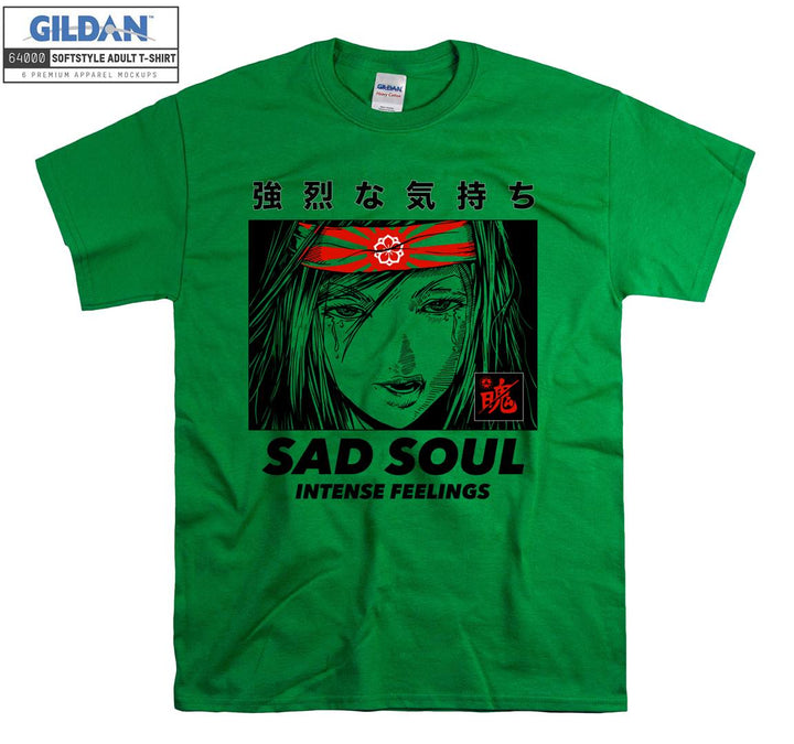 Anime Character Sad Soul Intense Feelings T-shirt