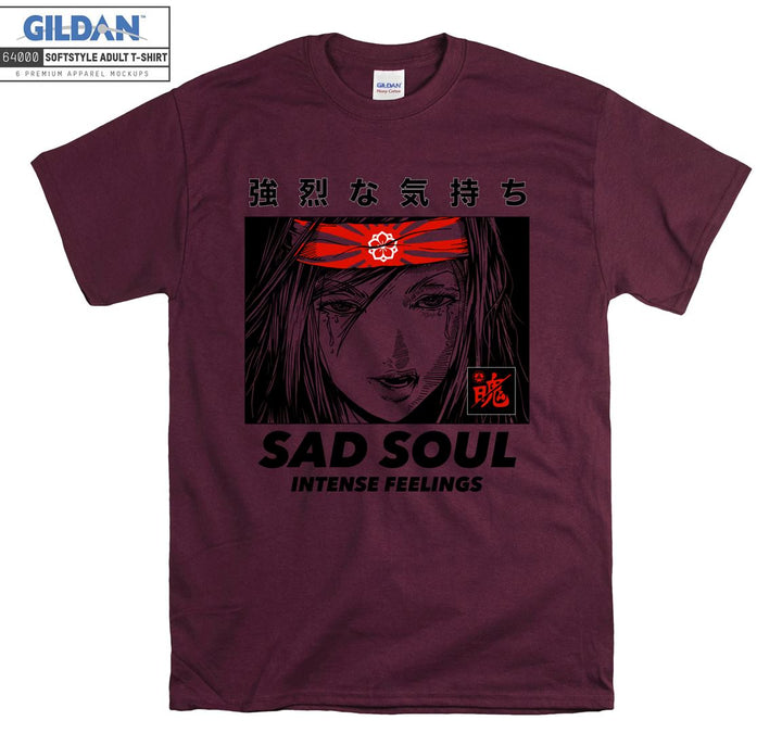 Anime Character Sad Soul Intense Feelings T-shirt