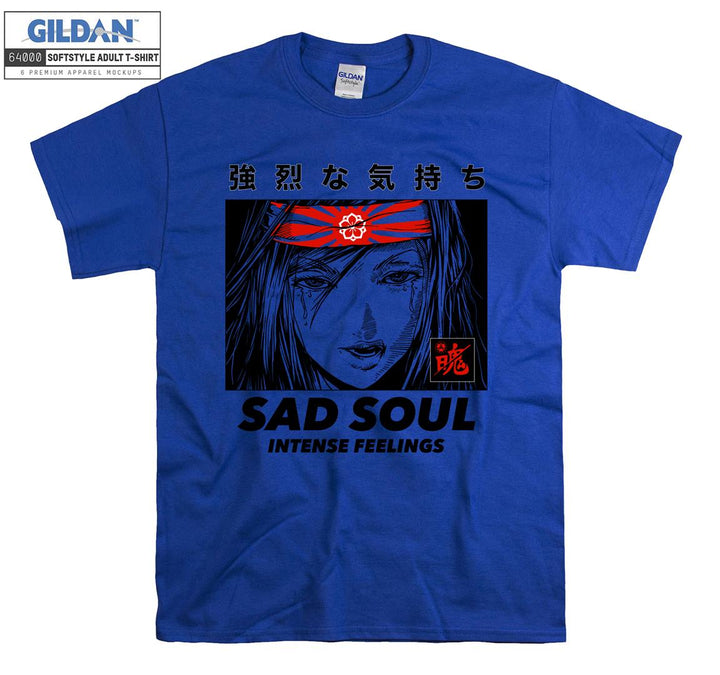 Anime Character Sad Soul Intense Feelings T-shirt