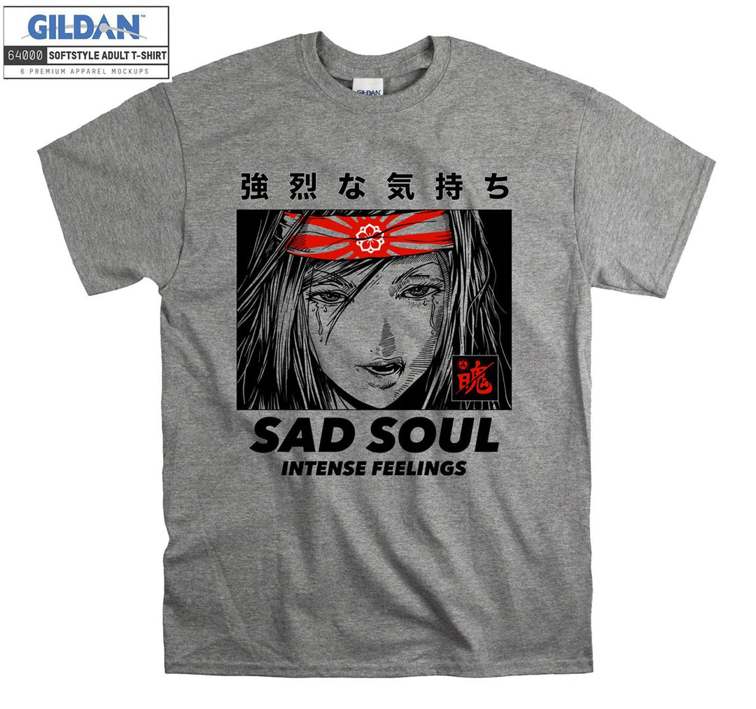 Anime Character Sad Soul Intense Feelings T-shirt