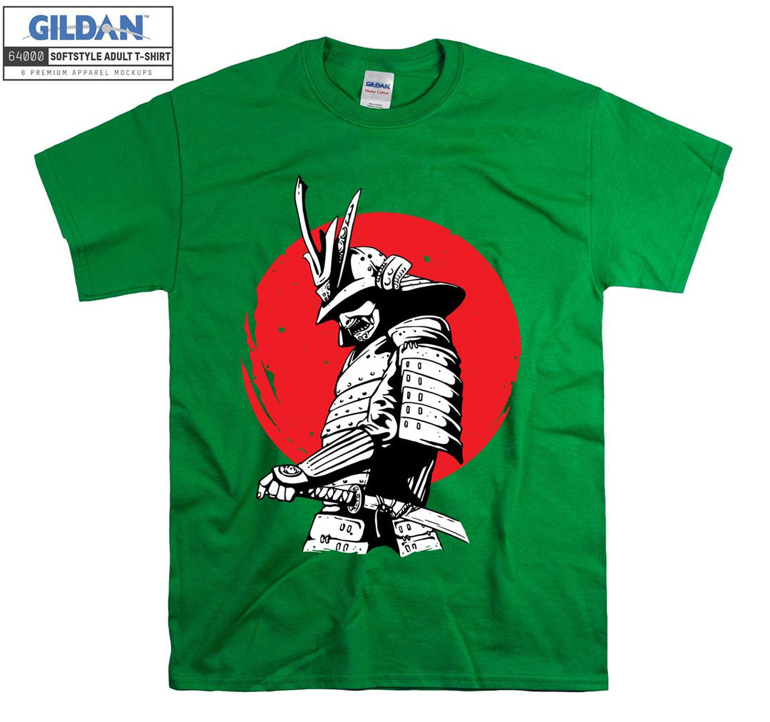 Warrior Samurai Anime Character Figure T-shirt