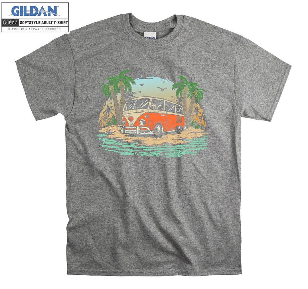 Orange Travel Car Figure Holiday T-shirt