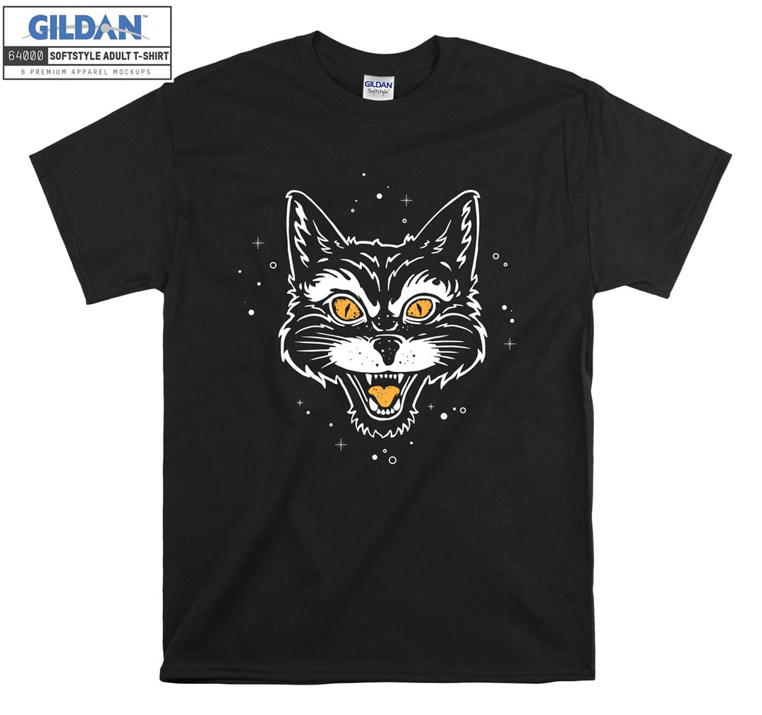 Wild Cat Angry Face Figure T-shirt