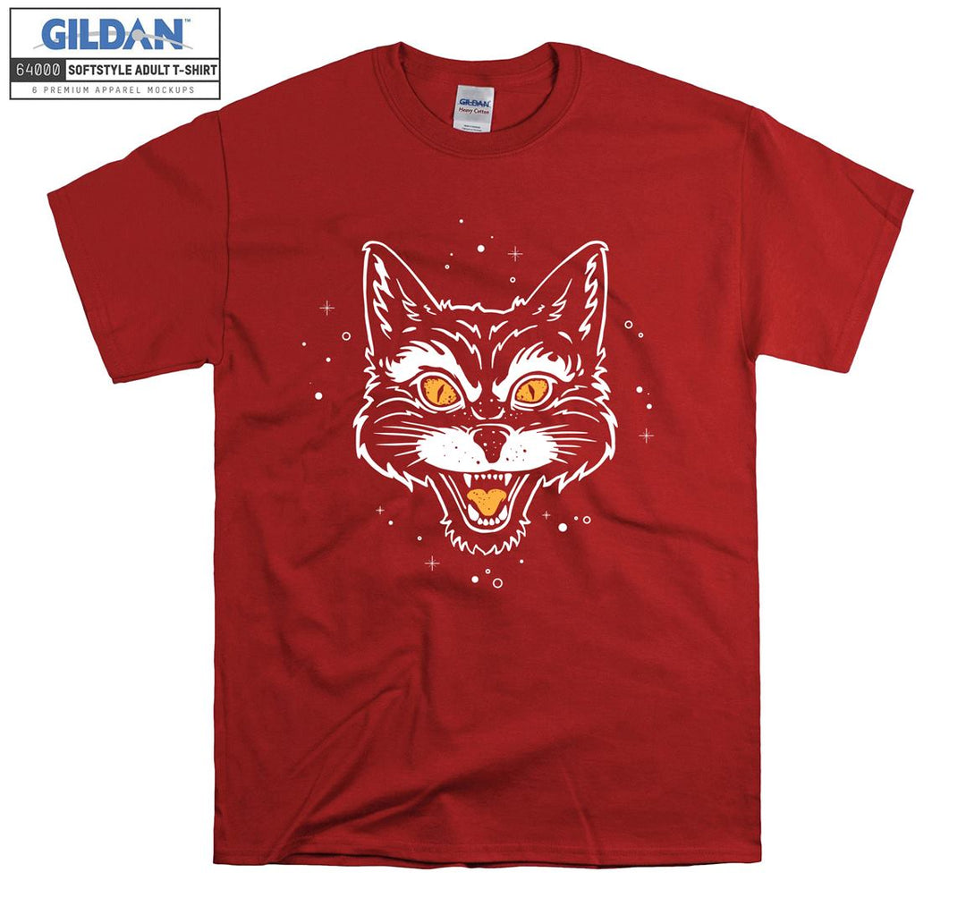 Wild Cat Angry Face Figure T-shirt