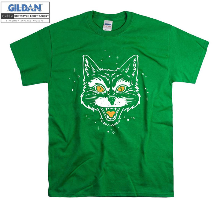 Wild Cat Angry Face Figure T-shirt