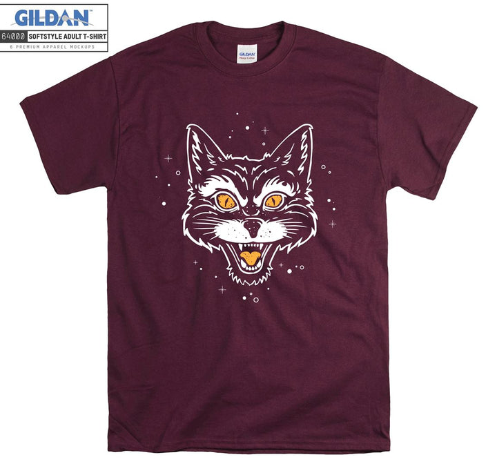 Wild Cat Angry Face Figure T-shirt