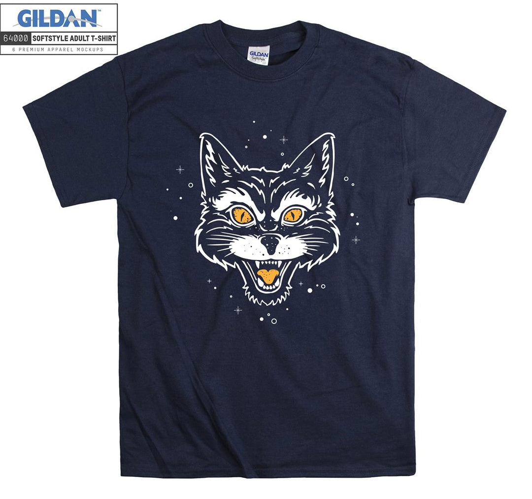 Wild Cat Angry Face Figure T-shirt