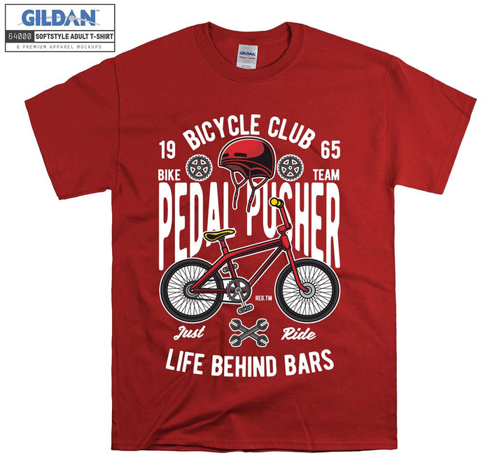 Bicycle club pedal pusher logo T-shirt