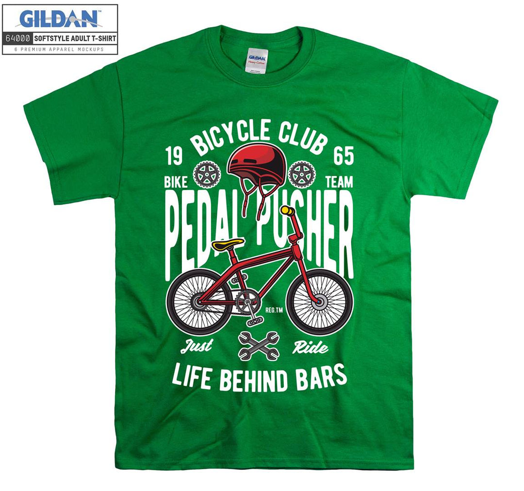 Bicycle club pedal pusher logo T-shirt