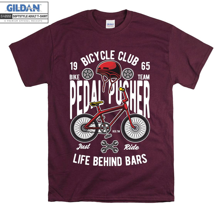 Bicycle club pedal pusher logo T-shirt