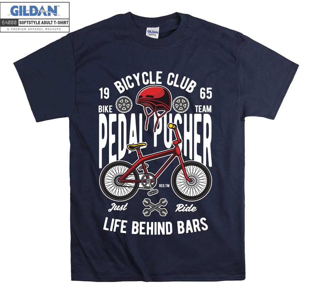 Bicycle club pedal pusher logo T-shirt