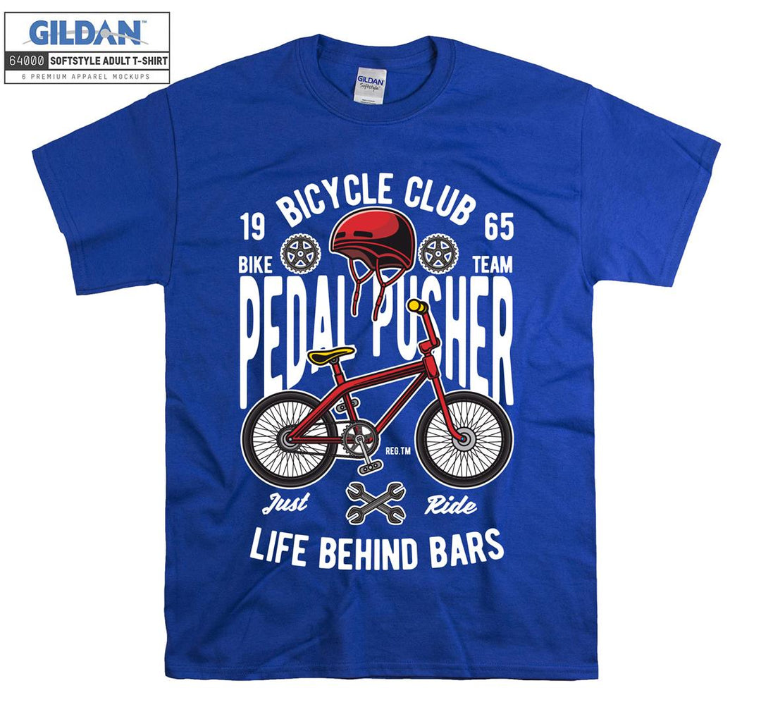 Bicycle club pedal pusher logo T-shirt