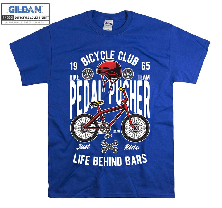 Bicycle club pedal pusher logo T-shirt