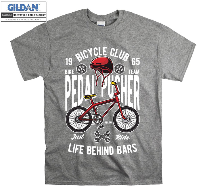 Bicycle club pedal pusher logo T-shirt