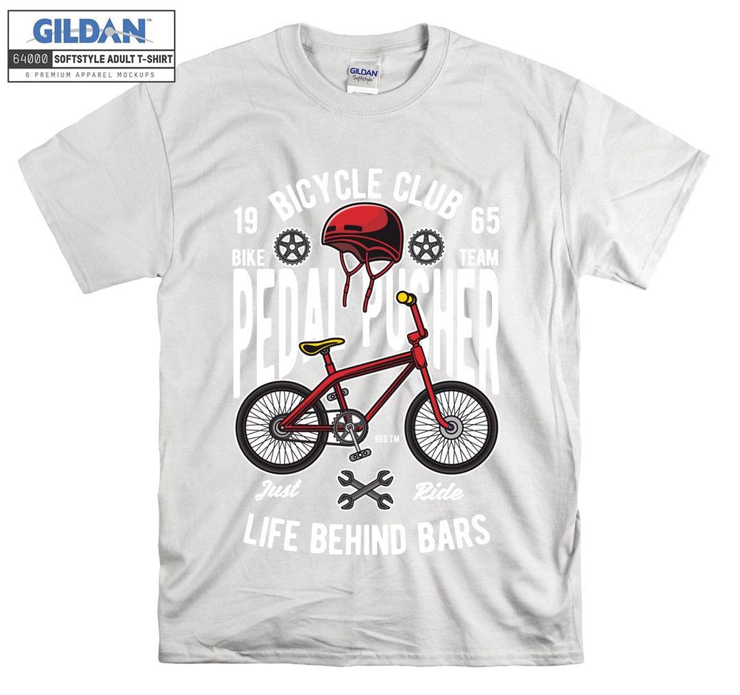 Bicycle club pedal pusher logo T-shirt