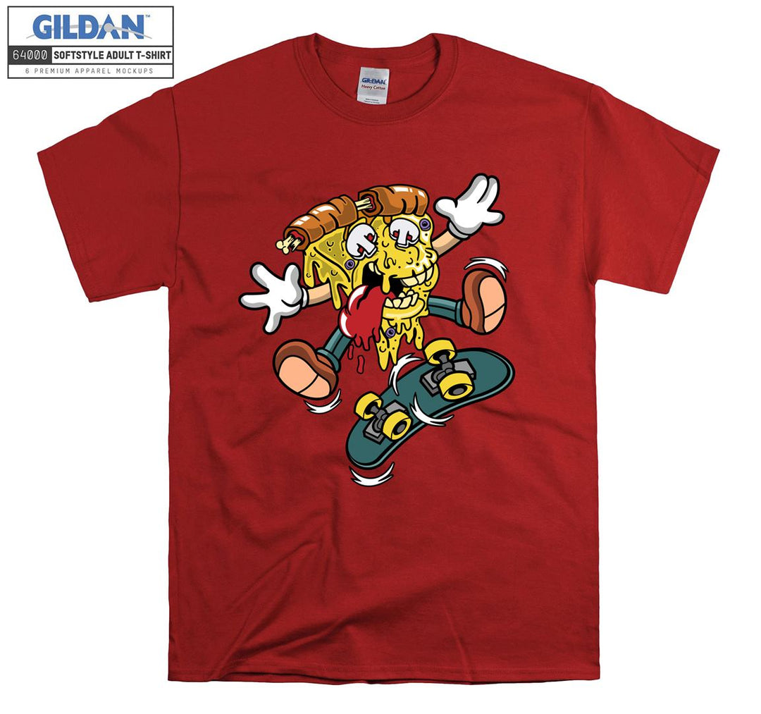 Horror character carttoon pizza skate figure T-shirt