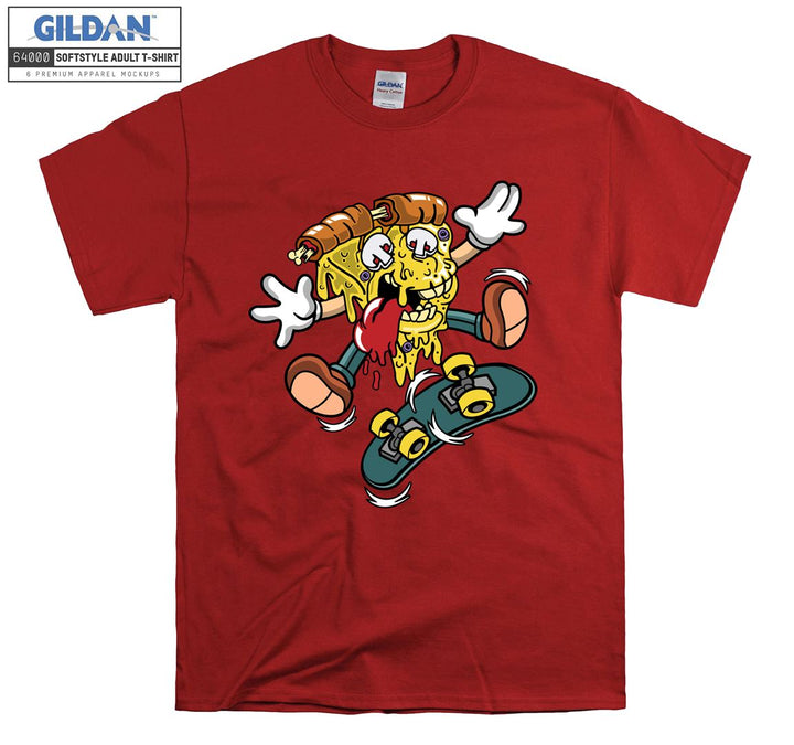 Horror character carttoon pizza skate figure T-shirt