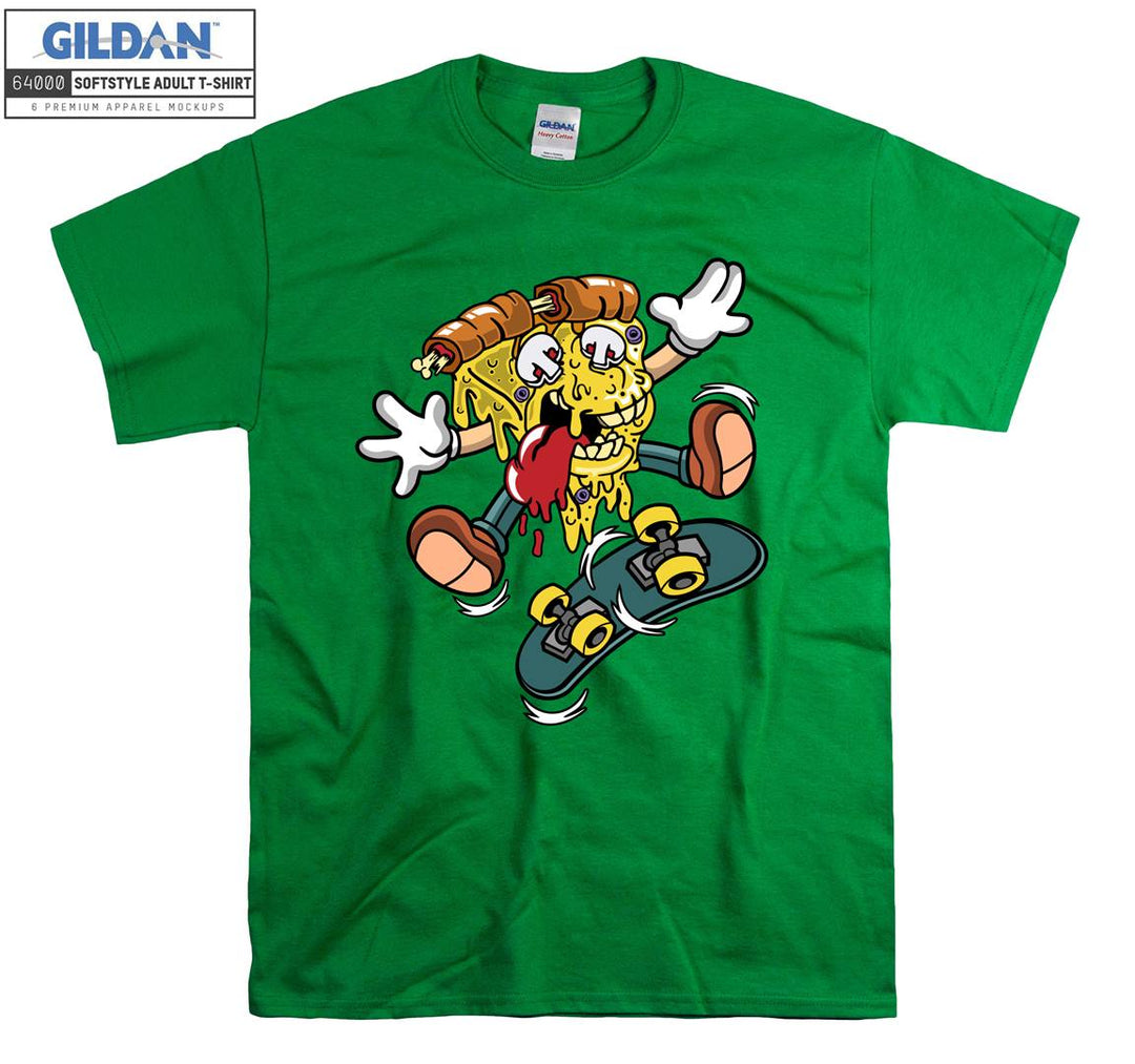 Horror character carttoon pizza skate figure T-shirt