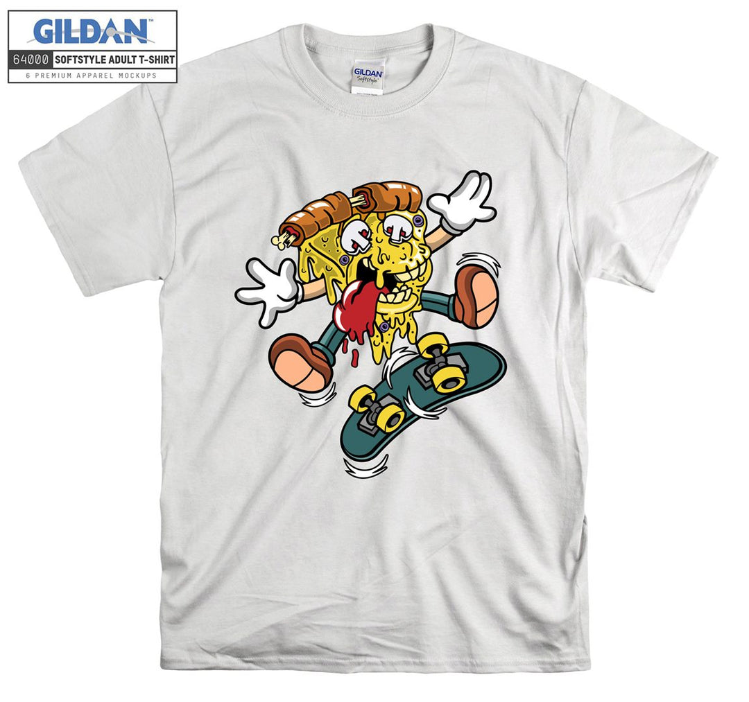 Horror character carttoon pizza skate figure T-shirt