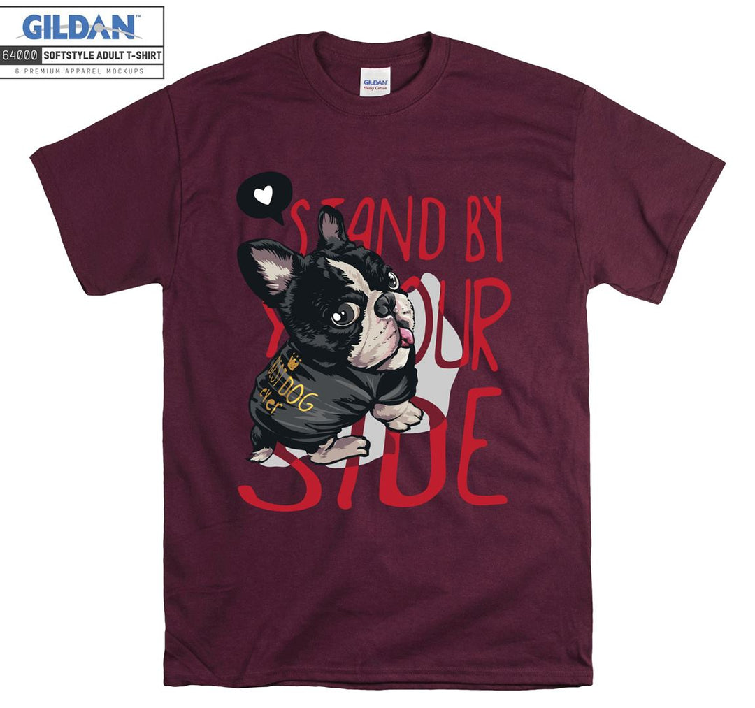 Standy By Your Side Dog Figure T-shirt